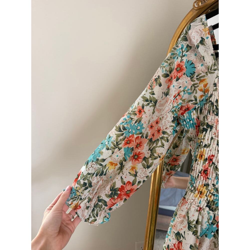 Baltic Born Marta Midi Floral Multicolor Smocked Dress - Picture 5 of 10